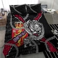 thumbnail image 4 of Norway Vikings Bedding Set Nordic Lion Bound in Runes and Chains DT02, 4 of 7