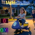 thumbnail image 5 of Ktaxon 12V Electric Wiggle Car for Kids, Electric Ride On Car for Aged 3+, 2 Speeds, Flashing Wheels, Bluetooth, LED Lights- Blue Yellow, 5 of 9