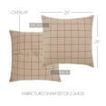thumbnail image 5 of VHC Brands Euro Sham Set of 2, Cotton Bedroom, Living Room Euro Sham Covers, Flat Weave, Bedding Accessory, Bedroom Decor, No Insert, for Bed Couch Sofa, Connell Collection, Square 26x26, Burgundy, 5 of 5