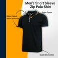 thumbnail image 2 of Men’s Modern Fit Polo Shirt with Zip Placket (S-2XL), 2 of 5