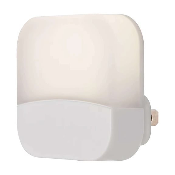 Great Value Plug-In LED Mini Night Light, Dusk-to-Dawn Sensor, 3000K Warm White, Energy Efficient, Automatic On/Off, 1 Pack