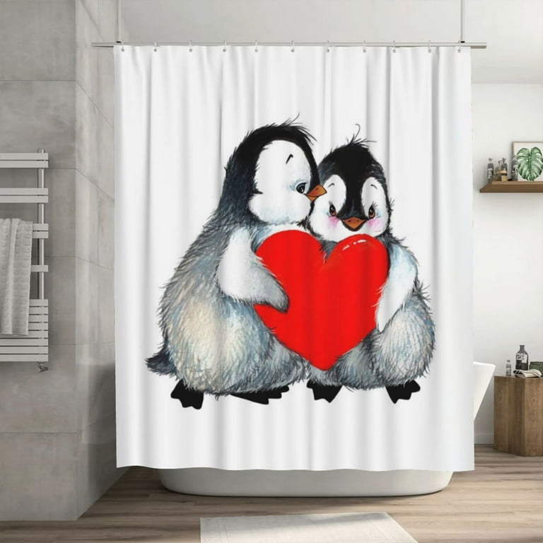 Penguin shower curtain deals