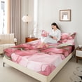 thumbnail image 4 of Manfei Marbling Watercolor 4pcs Bed Sheets for Children Teens Adults,Vintage Aesthetic King Sheets,Minimalist Abstract Gradient Super Cozy Sheet Set,Ultra Soft Home Decor, 4 of 7
