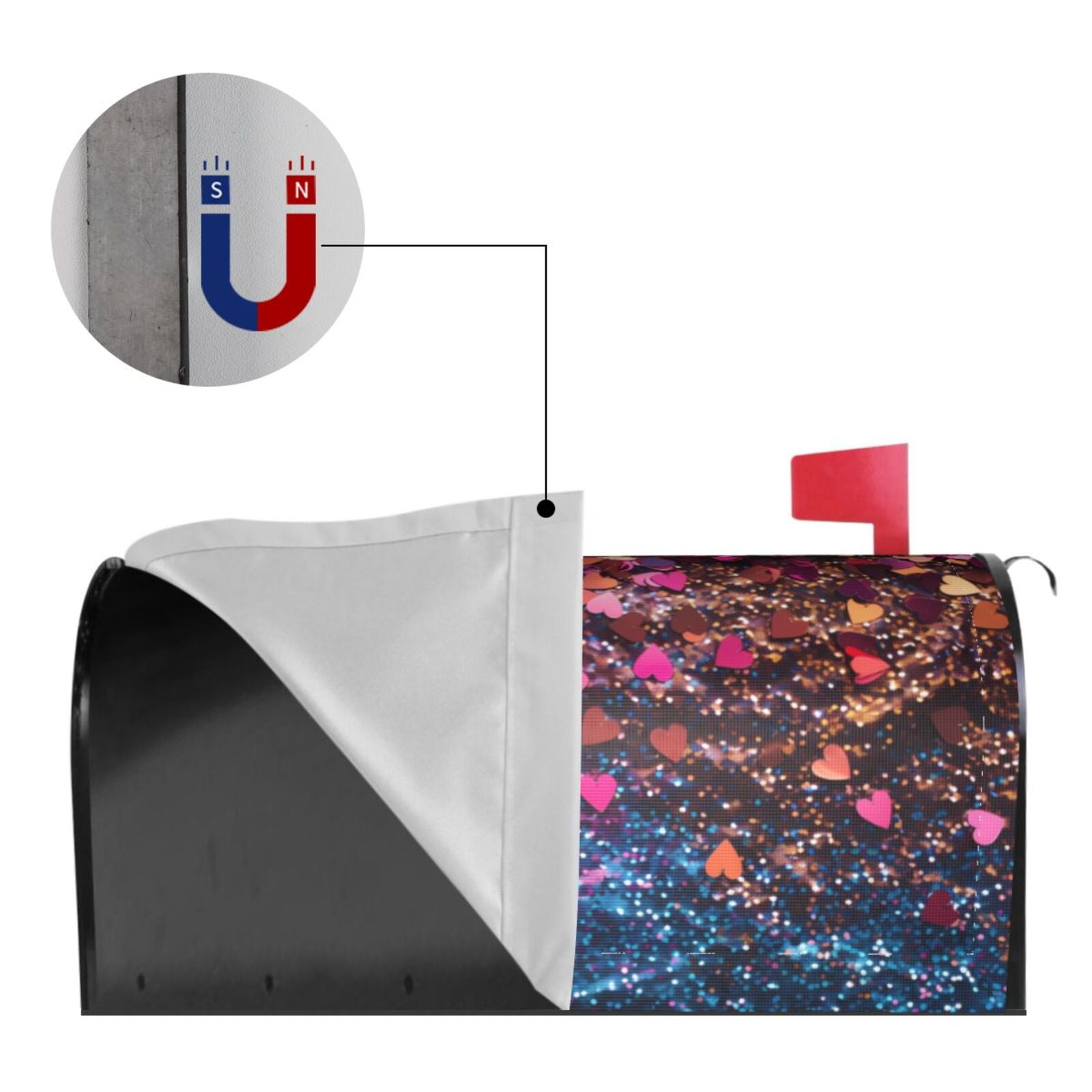 Kdxio Magnetic Mailbox Cover 25.5x21 in Mailbox Cover Outdoor Decoration Holiday Mailbox Covers for Home Garden Yard-25.5x21 in