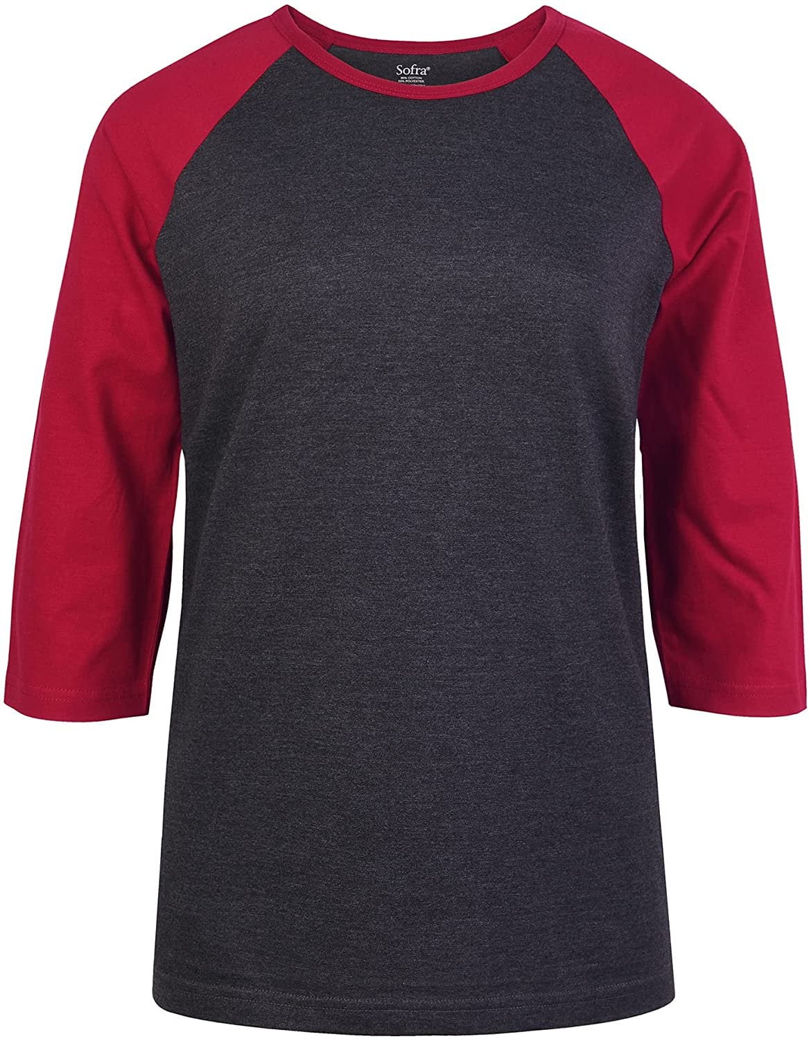 DailyWear Womens Casual 3/4 Sleeve Plain Baseball Cotton T Shirts C.GR