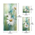 thumbnail image 3 of 3 Piece Bath Towels Set Bath Towel, Hand Towel and Face Towel for Bathroom, Gym, Hotel Beautiful Dragonflies and Daisies, 3 of 8
