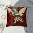 thumbnail image 2 of ARISTURING  Valentines Day Pillow Covers for Valentines Day Decor, Hello Valentine Black Red Buffalo Plaid Check Love Heart Cupid Arrow, Home Throw Pillows Cases for Couch, 2 of 5