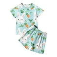 thumbnail image 1 of Ensemble de Pyjamas pour Garçons, Chandail à Col Rond, Pyjamas d'Été Doux, Vêtements pour Enfants de 5 à 6 Ans, 1 of 7