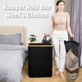 thumbnail image 3 of NUBILY 160L Extra Large 3-Section Laundry Hamper with Lid, Bamboo Frame Oxford Fabric Divided Laundry Basket for Bedroom, Adult(Black), 3 of 8