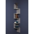 thumbnail image 3 of Danya B. Grey Laminate Large Corner Wall Mount Shelf, 3 of 8