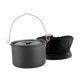 thumbnail image 4 of Olla colgante para acampar con tapa, olla de aleación de aluminio, olla para cocinar, para barbacoa, pesca, viajes, entusiastas del camping y picnics, 4 of 8