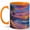 Orange, variant on Tropical Beach Sunset 11oz Ceramic Mug, Palm Ocean Coffee Cup