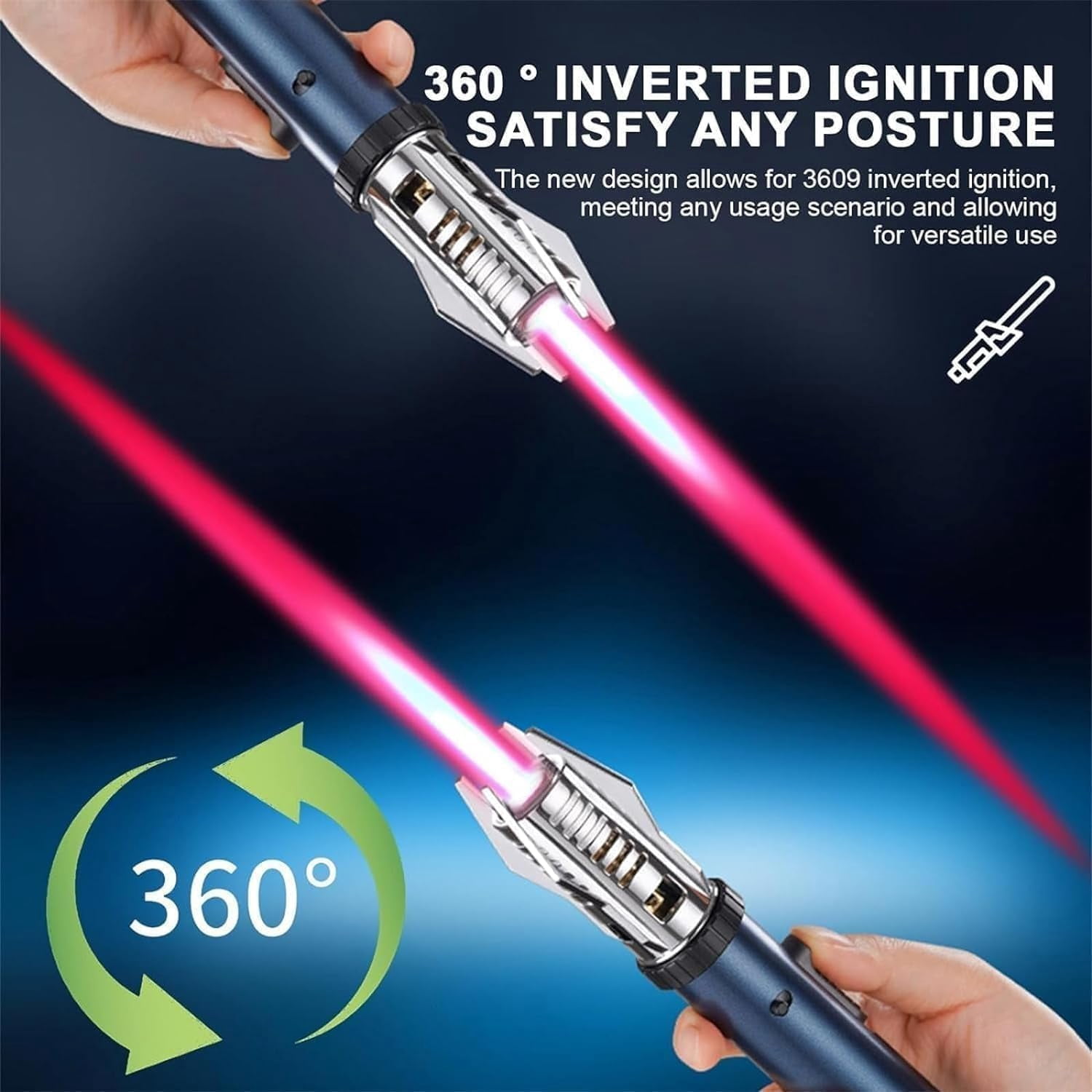 Luxblaze Plasma Lighter Rechargeable, Lux Blaze Plasma Lighter, Luxblaze Ion Lighters, Adjustable Windproof Arc Lighters with Safety Lock & 360° Ignition, for Candles, Camping, BBQ, Kitchen, Outdoor