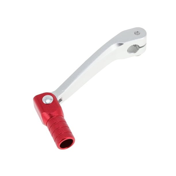 Palanca de cambio de motocicleta plegable para Honda CRF150F 2003-2017, pedal de aleación de aluminio, brazo de cambio, tono plateado con cabeza roja