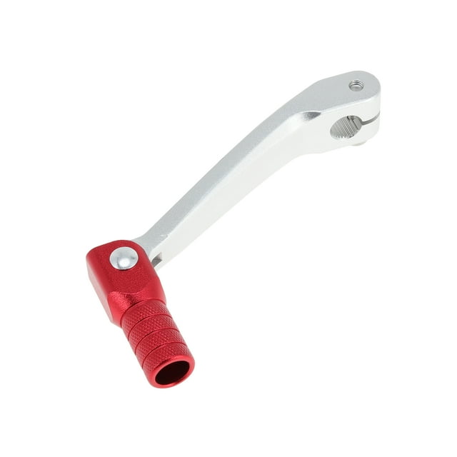 Palanca de cambio de motocicleta plegable para Honda CRF150F 2003-2017, pedal de aleación de aluminio, brazo de cambio, tono plateado con cabeza roja