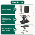 thumbnail image 5 of HOUSNIFLEX Adjustable Height Folding TV Tray Table, Tool-Free Snap-On Setup, Portable Folding Table for Living Room, Camping & Small Spaces, Black, 5 of 9
