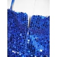 thumbnail image 6 of iiniim Kids Girls Halter Shiny Sequins Jazz Latin Dance Jumpsuit Sleeveless Romper Long Pants Royal Blue 6, 6 of 7