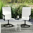 thumbnail image 3 of Spaco Patio Swivel Chairs Set of 2, High Back Patio Dining Chairs with All-Weather Mesh for Outdoor as Backyard, Lawn, Garden, Cream White, 3 of 11
