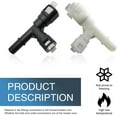 thumbnail image 5 of Pack-2 Car Heater Inlet Hose Fitting Replacement, Three-way T-connector Joint Accessories, Compatible with Select Cadillac Chevrolet GMC Models OEM #15055343 15055342 (Black & White), 5 of 5