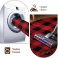 thumbnail image 6 of Black Red Large Area Rugs 6x9 ft Buffalo Plaid Checked Washable Rug Non Slip Indoor Carpet Absorbent Floor Mat for Living Room Bedroom Dining Room, 6 of 9