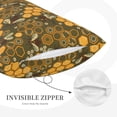 thumbnail image 2 of Plush Throw Pillow Covers, Bees and Honeycombs Pillow Cases with Invisible Zipper, Breathable Microfiber Pillow Cases Standard Size for Sleeping Bedroom Sofa Living Room 16x24, 2 of 5