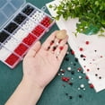 thumbnail image 3 of 1860pcs 5 Sizes Vase Filler Pearls Undrilled Pearl Beads 2.5/4/5/6/8mm Acrylic Pearl Beads Floating Bead No Hole Pearls for Vase Filler Makeup Brush Holder Party Decor Black/White/Red DIY, 3 of 6