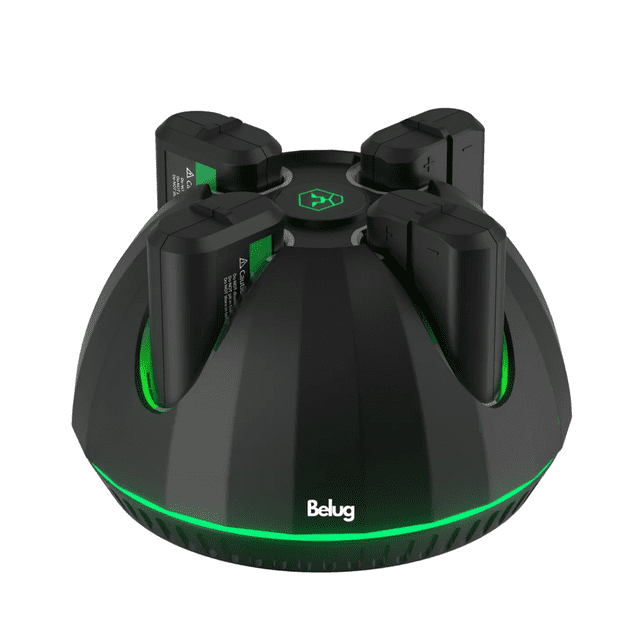 Cargador Para Xbox One Y Xbox Series Con 4 Baterías 1100mah Belug Gris