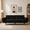 Black, variant on Gewnee Mid-Century Modern Sofa, Solid Eucalyptus Wood Frame, S-Shaped Springs, 500 lbs Capacity, Living Room, Black