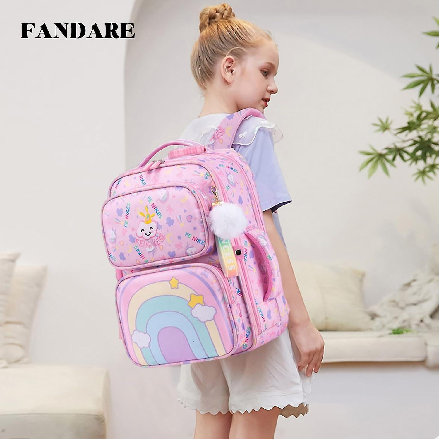 Cute Children s Backpack Kindergarten Backpack Girls Boys School Bags School Bags Rucksack School Bags School Bags With Pink Plush Pendant l Walmart