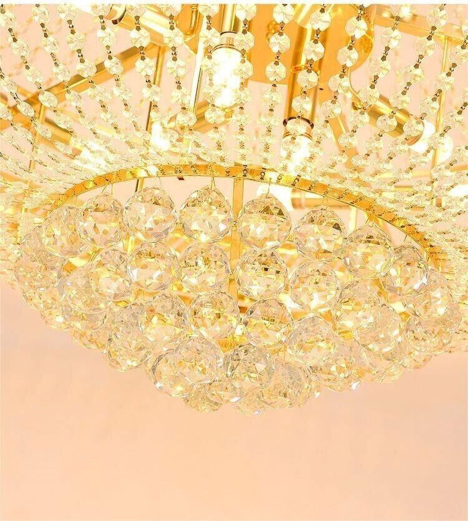 KPIBEST Crystal Chandelier Lights, 13-Light French Empire Country Foyer Chandelier Pendant, Hanging Ceiling Lighting Fixture