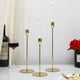 thumbnail image 1 of Candelabro dorado galvanizado para bodas, accesorios románticos para cenas a la luz de las velas, decoración de bodas, decoración de mesa, 1 of 4