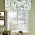 thumbnail image 6 of 2 Pack Eucalyptus Leaves Valance for Window Sage Green Leaf Summer Farmhouses Kitchen Valance Rod Pocket Short Curtain Topper Decorative Window Treatment for Living Room Bedroom 60"x18", 6 of 9