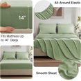 thumbnail image 4 of Sage Queen Comforter Set - 7 Pieces Bed in a Bag, Lightweight Goose Down Alternative Bedding Sets with All Season Box Stitched Comforter, 1 Flat Sheet, 1 Fitted Sheet, 4 Pillowcases, 4 of 18