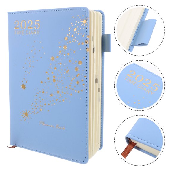 WHAMVOX Blue Daily Planner Notebook with Smooth Writing Paper for Efficient Task Management and On the Go