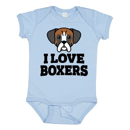 

Inktastic I Love Boxers Gift Baby Boy or Baby Girl Bodysuit