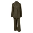 thumbnail image 4 of GILIGEGE Two Piece Sets for Women Women's Autumn Winter Solid Color with Pocket V Neck Loose Casual Long Sleeved Pants Suit Set Gn1 Xl, 4 of 4