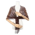 thumbnail image 3 of INSPIRE CHIC Women Sequin Shawls and Wraps for Evening Dresses, Fringed Sparkly Dressy Scarf for Wedding Party Coffee 66.9"x19.7", 3 of 6