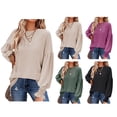 thumbnail image 4 of Camisetas casuales para mujer, camisetas de manga larga para mujer, camisetas para mujer, camisetas de cuello redondo para mujer, diseño aerodinámico, 4 of 6