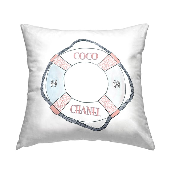 Stupell Industries Fashion Brand Buoy Nautical Glam Brand Design by Amelia Noyes Throw Pillow