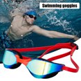 thumbnail image 3 of Gafas de natación impermeables de silicona Likrtyny Para adultos Lentes antivaho anti-UV rojo, 3 of 8
