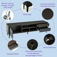 thumbnail image 6 of uhomepro TV Stand for TVs up to 70", Living Room Entertainment Center with RGB LED Lights and Storage Shelves Furniture, High Gloss TV Cabinet Console Table, Quick Assemble, Dark Brown+Black, 6 of 13