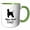 Green/White, variant on 3drose, Afghan Hound Dog Dad, 11oz Magic Transforming Mug