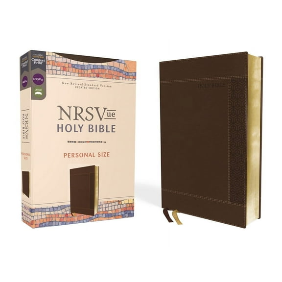 Nrsvue, Holy Bible, Personal Size, Leathersoft, Brown, Comfort Print, (Hardcover)