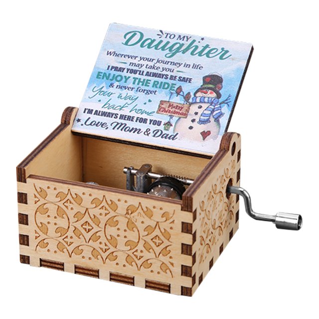 2uds. Caja Manivela Mini Música Lindo Navidad Música Fiesta Suministros (Carta) Azul