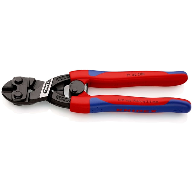 KNIPEX 71 32 200 SB CoBolt© Cortapernos compacto Con fundas esbeltas en dos componentes acabado pavonado 200 mm