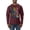 Maroon, variant on Colorful Cat Portrait | Cat Lover Owner | Dean Russo Art Animal Lover Mens Long Sleeve Shirt, Maroon, 3XL