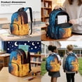 thumbnail image 3 of Kuiaobaty Fire Print Kids Backpack Set with Pencil Case for Kids Boys Multi Pockets Backpack and Lunch Bag with Adjustable Strap 17 Inch Bookbag with Pencil Pouch for School Travel Picnic, 3 of 7