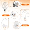 thumbnail image 7 of 3 Pack Mixer Attachments for Kitchen Aid 4.5-5 Quart Tilt-Head Stand Mixers, Heavy-Duty Metal,Includes K45DH Dough Hook, K45B Flat Beater,K45WW Wire Whip, Dishwasher Safe Replacement Kit, 7 of 7