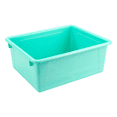 thumbnail image 4 of Storex Plastic Deep Storage Tray, Nesting Letter-Size Paper Sorter, Teal, 5-Pack, 4 of 7