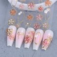 thumbnail image 4 of Adhesivos para uñas MIXFOSAHN 5D con flores grabadas en oro rosa, 2 unidades, 4 of 9